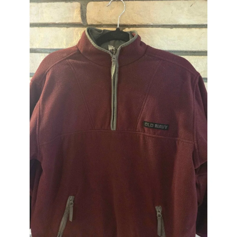 Vintage 90s Old Navy Reversible Half-Zip Pullover Jacket